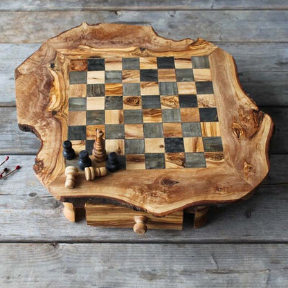 Natural Wood Trunk Chess Set - Chess sets for sale USA
