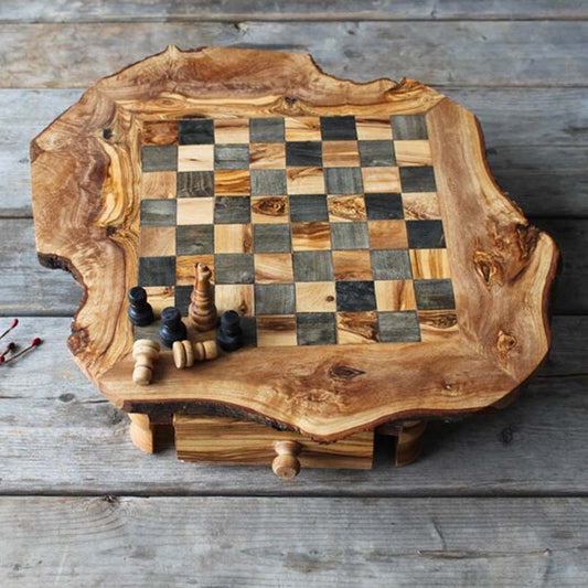 Natural Wood Trunk Chess Set - Chess sets for sale USA